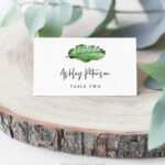 Tropical Place Card Template, Instant Download Intended For Printable Escort Cards Template