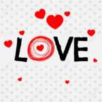 Valentine Card Template With Word Love Illustration regarding Valentine Card Template Word