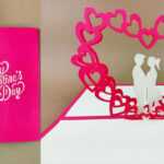 Valentine'S Day Pop Up Card | Diy Card | 3D Card |Download Template | Fanush Creative Art Pertaining To Twisting Hearts Pop Up Card Template
