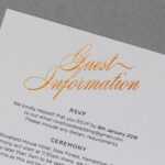 Wedding Guest Information Cards – What To Include | Foil With Wedding Hotel Information Card Template