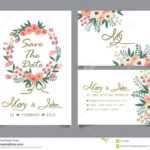 Wedding Invitation Card Template Stock Vector – Illustration In Word Anniversary Card Template