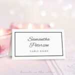 Wedding Place Card Template | Free Download | Hands In The Attic with regard to Place Card Size Template