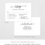 Wedding Rsvp Card Template, We Do, Heart Wedding Intended For Template For Rsvp Cards For Wedding