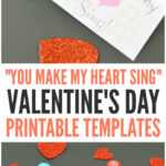You Make My Heart Sing" Valentines Card From Teacher To Regarding Valentine Card Template For Kids