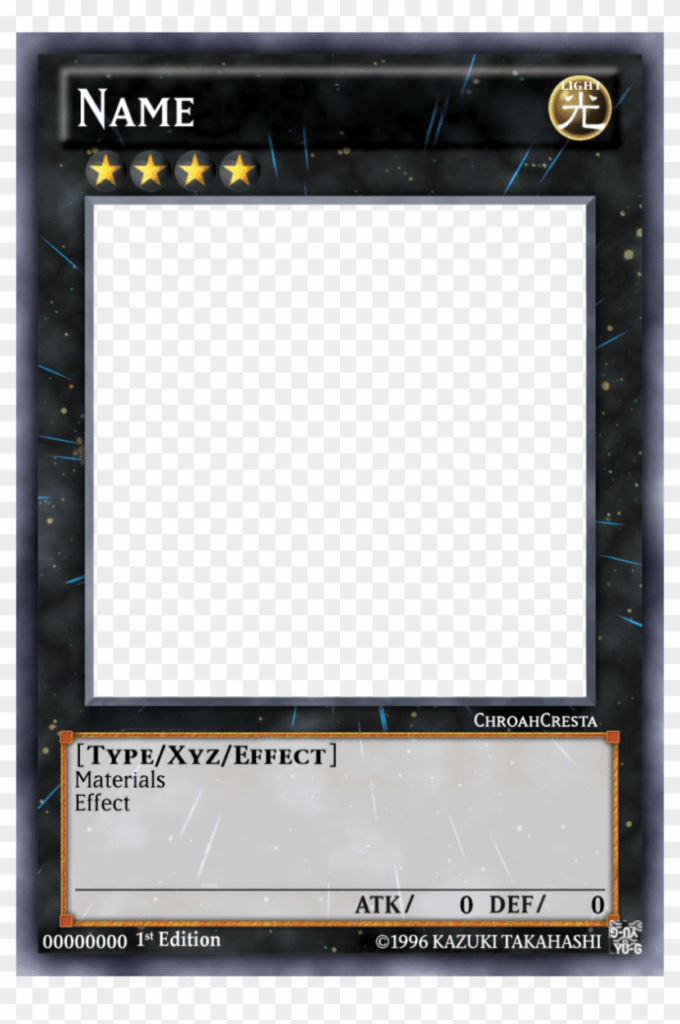 Yu Gi Oh Blank Card Template - Yugioh Xyz Card Template, Hd within Yugioh Card Template